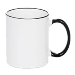 Custom Mug with Coloured Rim and Handle